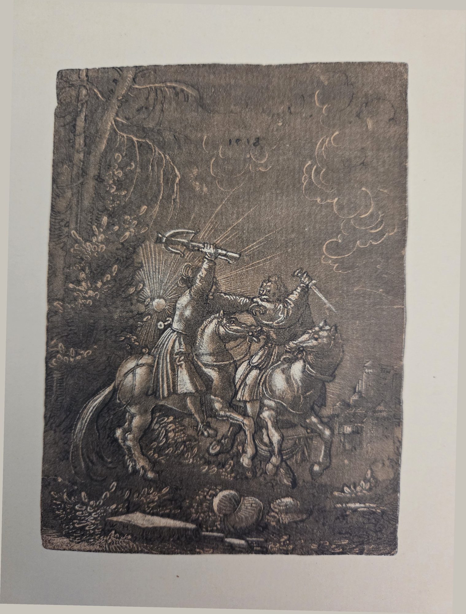 Fighting Knights, Wolf Huber (reproduction in Becker 1922)