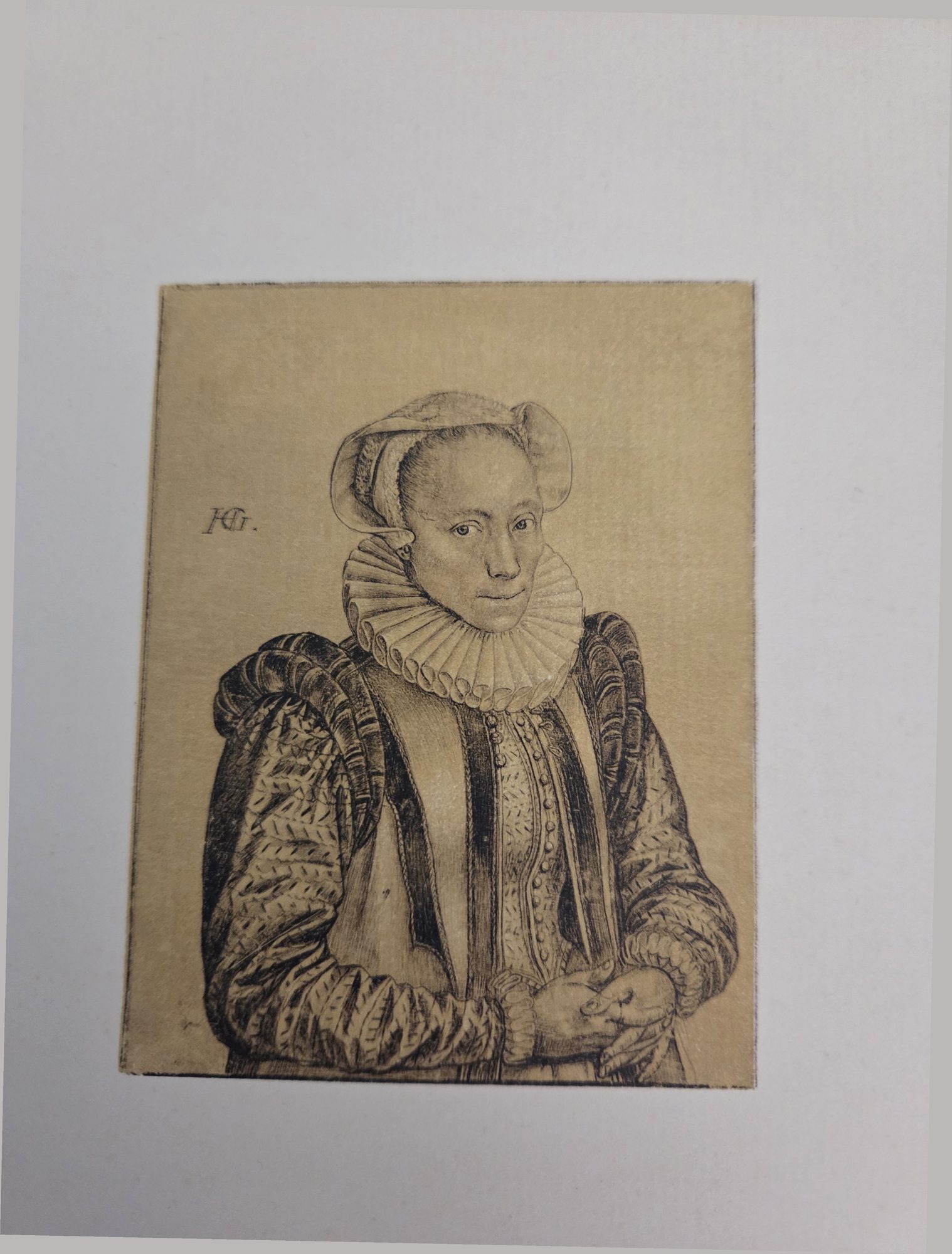 Portrait of Maria Reyers, Hendrick Goltzius (reproduction in Becker 1922)