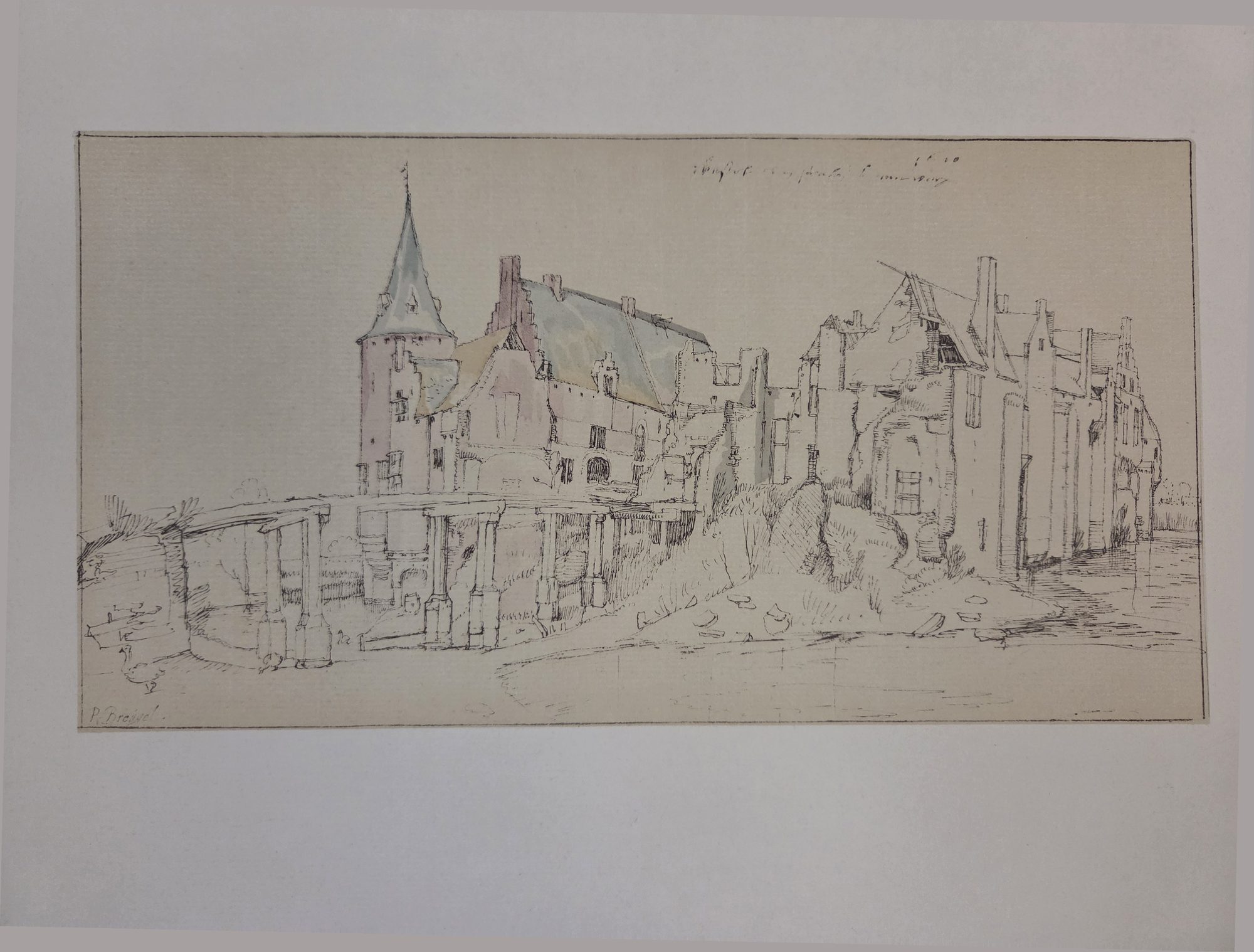 Castle of Merksem of the Van Straelen Family, Jan Brueghel the Elder (reproduction in Becker 1922)