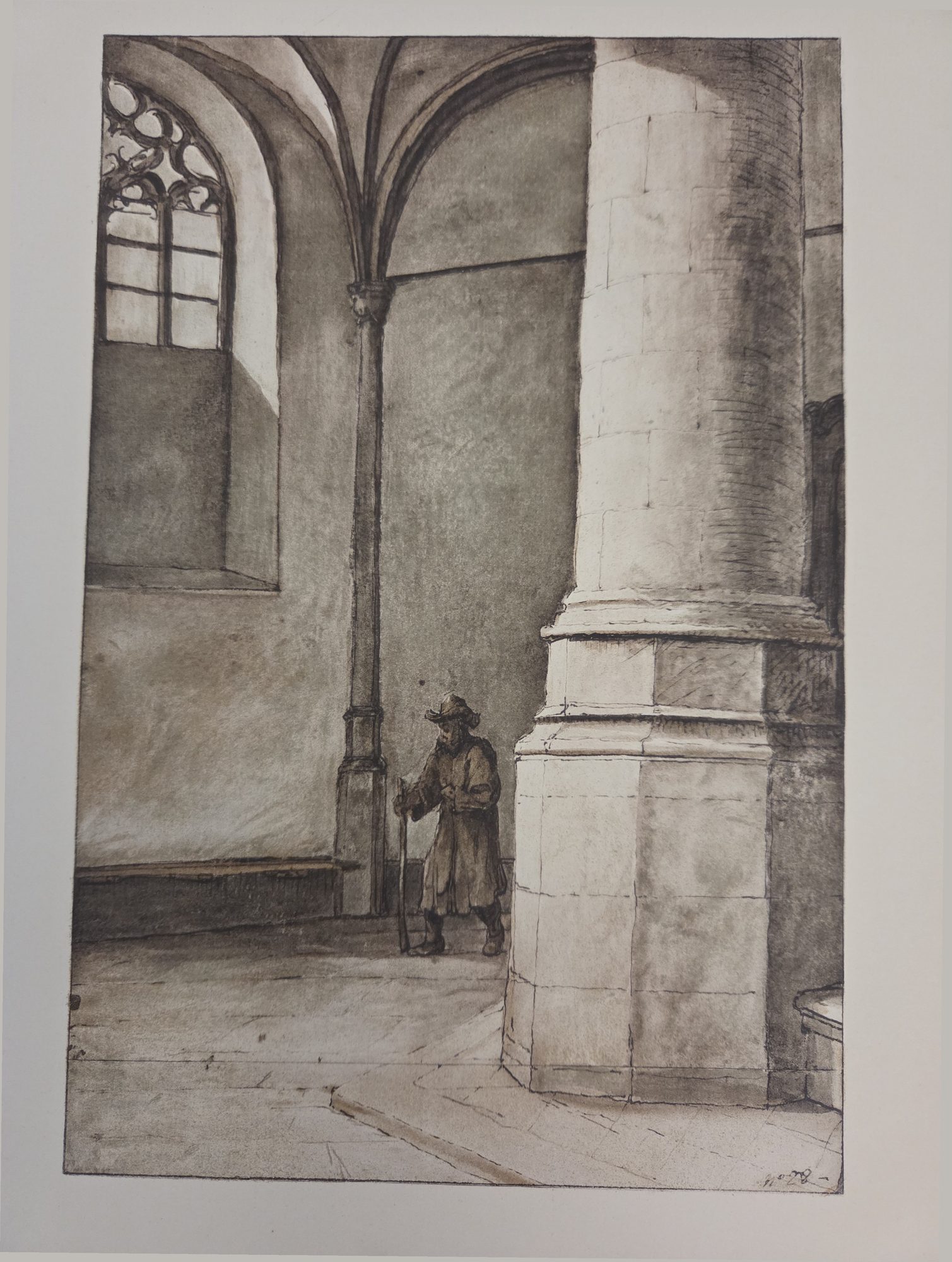 Side Aisle of the Grote Kerk in Haarlem, Lambert Doomer (reproduction in Becker 1922)