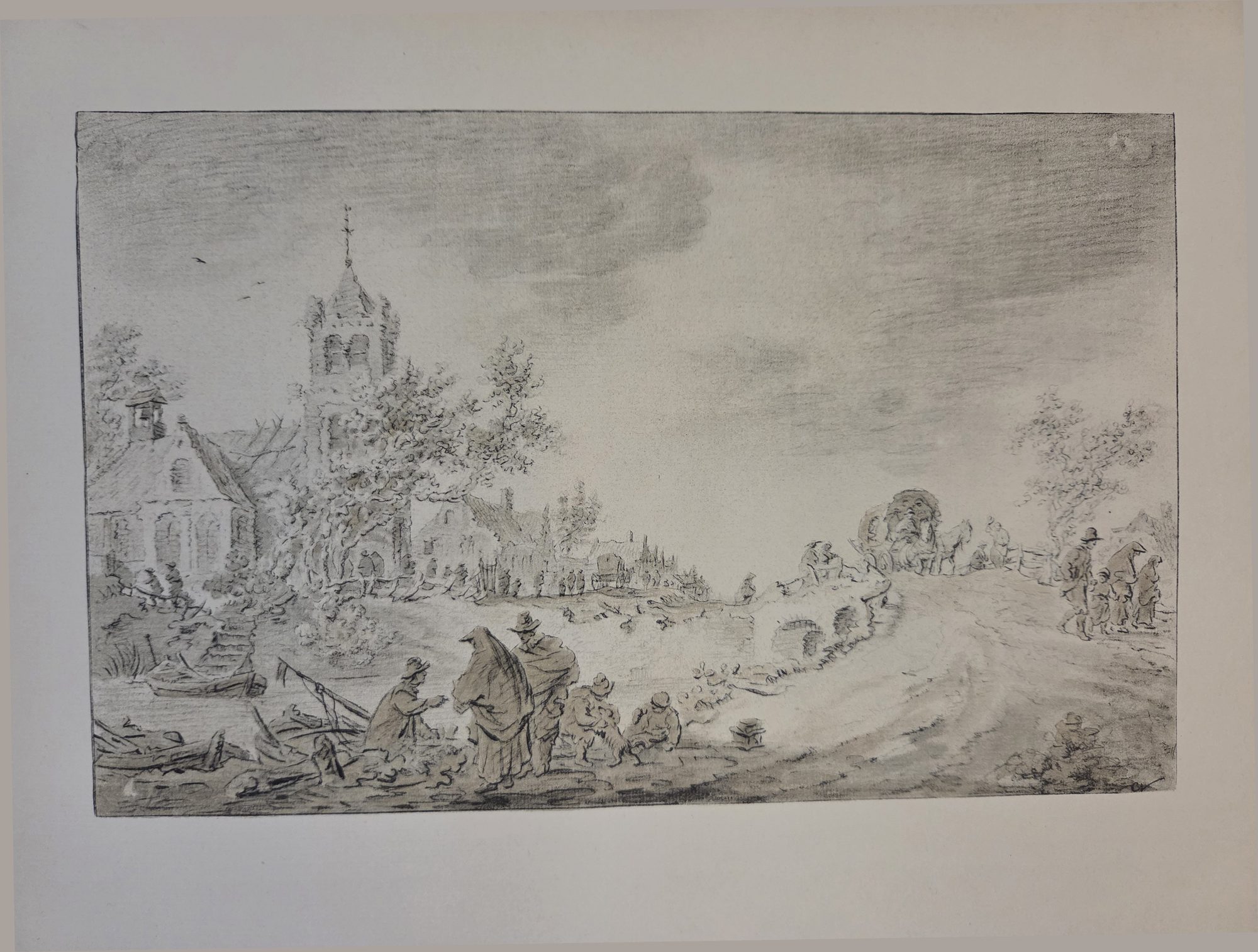 Dutch Canal Landscape, Pieter Molijn (reproduction in Becker 1922)