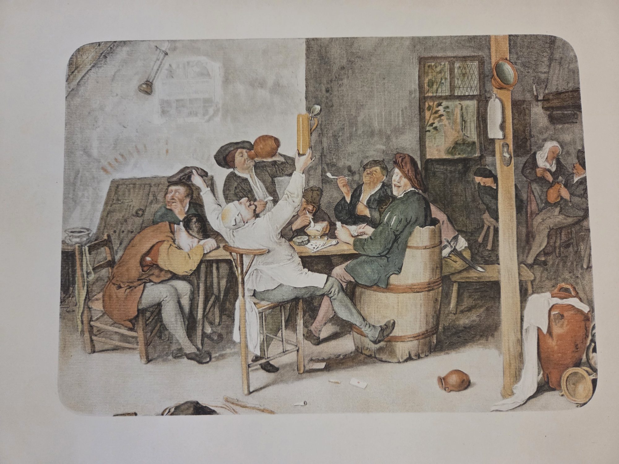 At the Village Tavern, Cornelis Dusart (reproduction in Becker 1922)