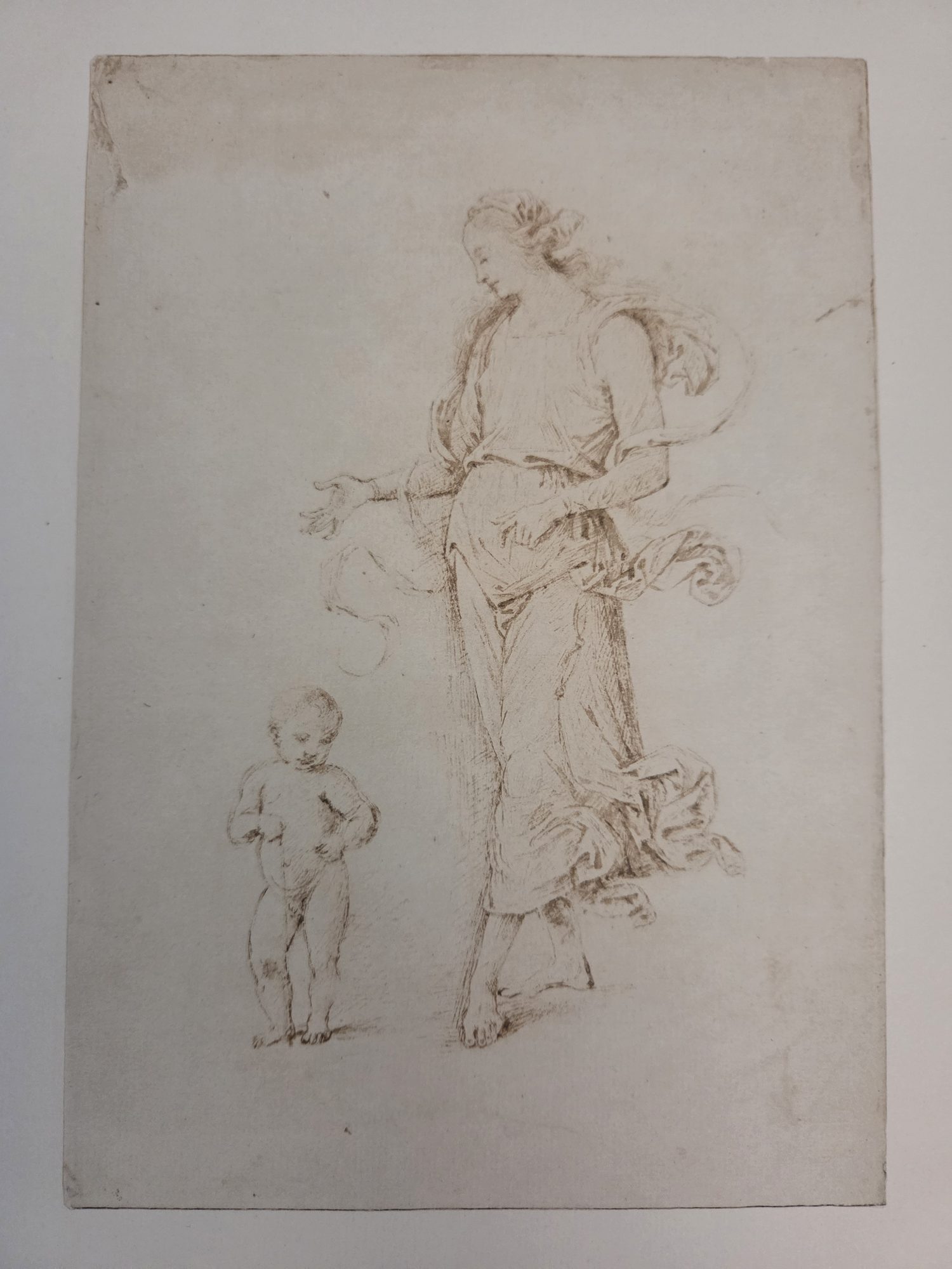 Study for Venus and Cupid, Pietro Perugino (reproduction in Becker 1922)