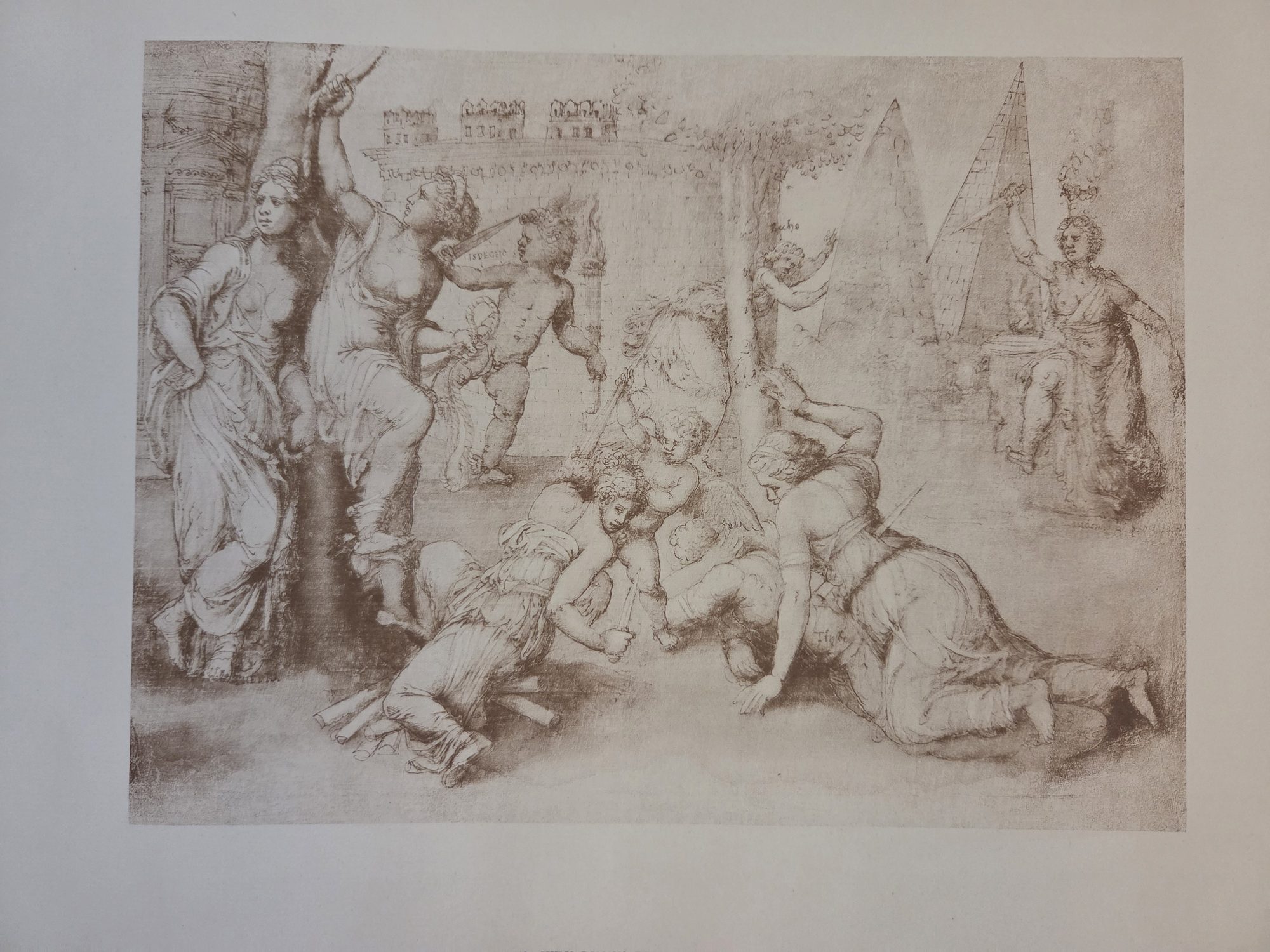 Frieze: The Crucifixion of Cupid, Giulio Romano (reproduction in Becker 1922)